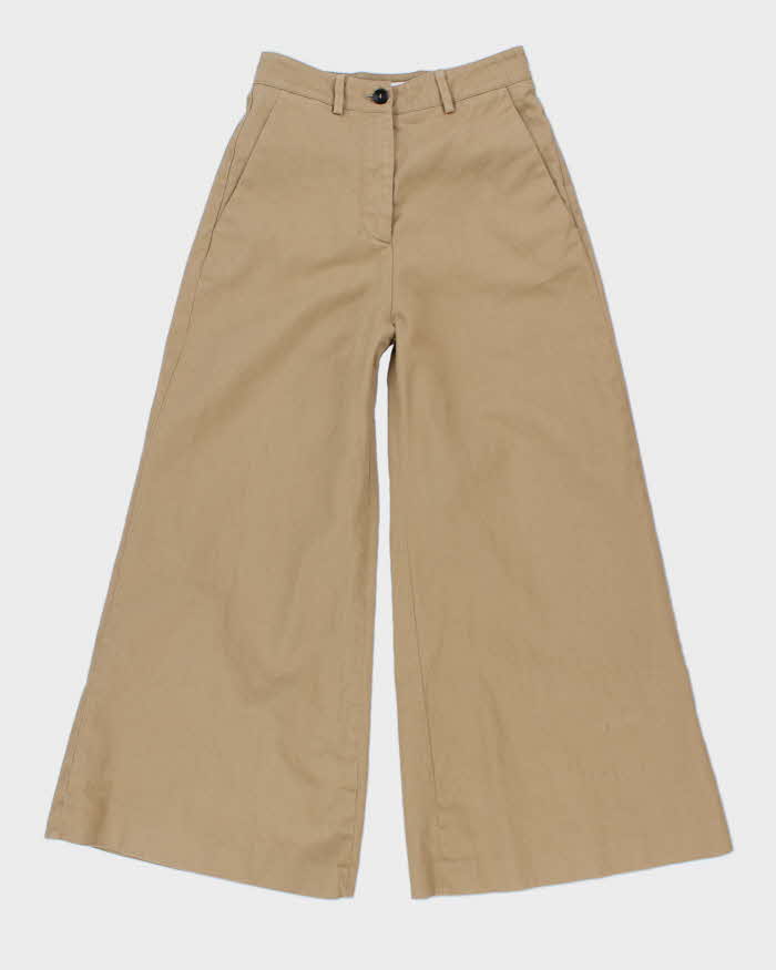 Valentino High Waisted Wide Leg Cropped Trousers - W26