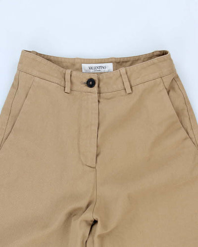 Valentino High Waisted Wide Leg Cropped Trousers - W26