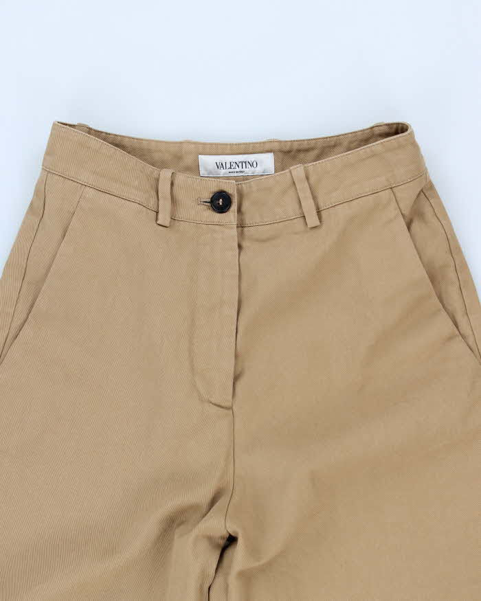 Valentino High Waisted Wide Leg Cropped Trousers - W26