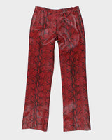 Vintage Danier Snake Print Leather Trousers - W30