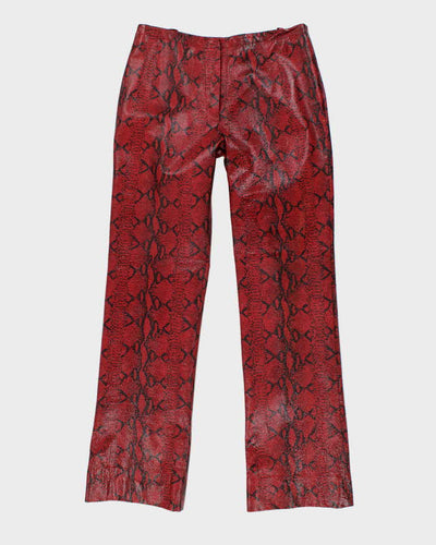 Vintage Danier Snake Print Leather Trousers - W30