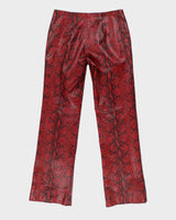 Vintage Danier Snake Print Leather Trousers - W30