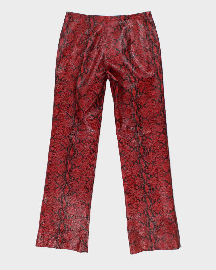 Vintage Danier Snake Print Leather Trousers - W30