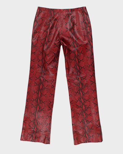 Vintage Danier Snake Print Leather Trousers - W30
