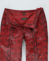 Vintage Danier Snake Print Leather Trousers - W30