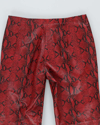 Vintage Danier Snake Print Leather Trousers - W30