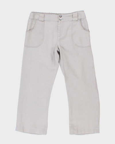 Y2k 00s Inc Cropped Linen Trousers - W30 L24