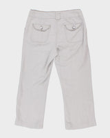 Y2k 00s Inc Cropped Linen Trousers - W30 L24