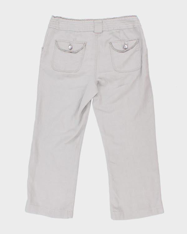 Y2k 00s Inc Cropped Linen Trousers - W30 L24