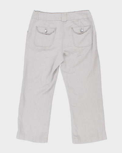 Y2k 00s Inc Cropped Linen Trousers - W30 L24