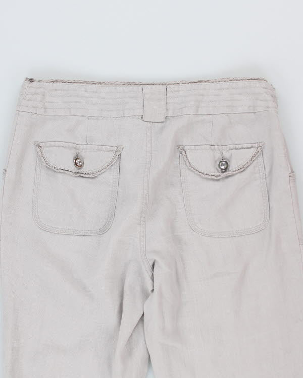 Y2k 00s Inc Cropped Linen Trousers - W30 L24