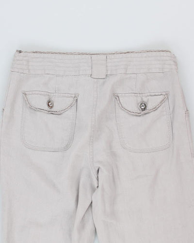 Y2k 00s Inc Cropped Linen Trousers - W30 L24