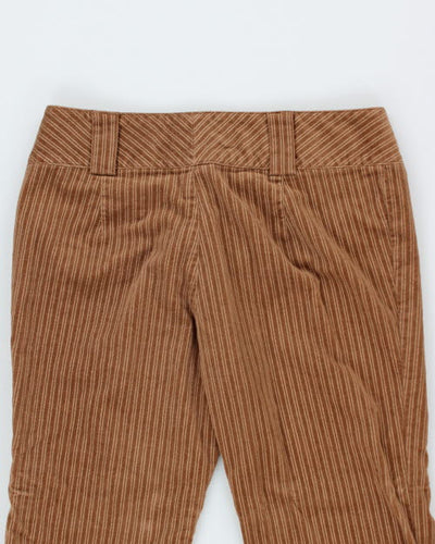 Y2k 00s Jacob Brown Stripe Cord Trousers - W32 L31