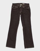 Y2k 00s Embroidered Cord Trousers - W31 L31