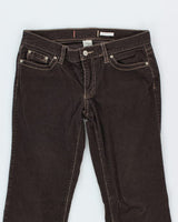 Y2k 00s Embroidered Cord Trousers - W31 L31