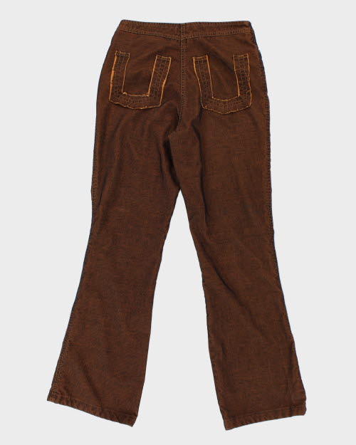 Y2k 00s Yukko Embroidered Cord Trousers - W28 L31