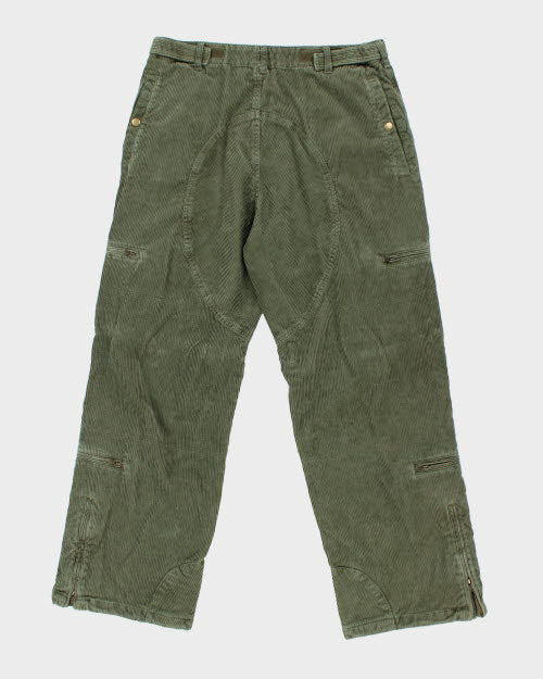 Y2k 00s HO2001 Cord Cargo Trousers - W34 L30