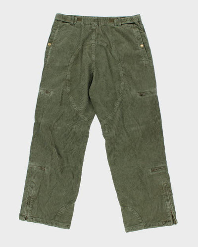 Y2k 00s HO2001 Cord Cargo Trousers - W34 L30