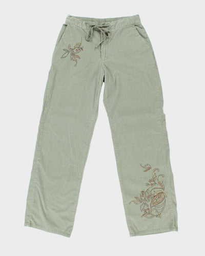 Y2k 00s Cherokee Embroidered Cord Trousers - W28 L31