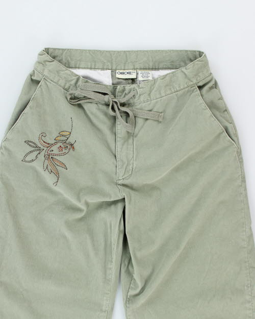 Y2k 00s Cherokee Embroidered Cord Trousers - W28 L31