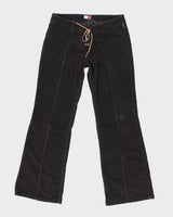 Y2k 00s Tommy Hilfiger Lace-up Cord Trousers - W32 L31