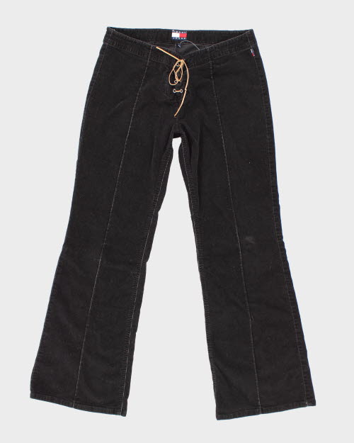 Y2k 00s Tommy Hilfiger Lace-up Cord Trousers - W32 L31