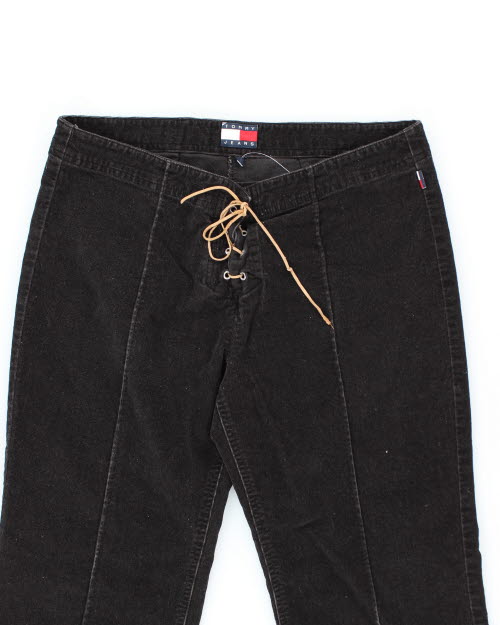 Y2k 00s Tommy Hilfiger Lace-up Cord Trousers - W32 L31