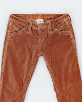 Y2k 00s Rock Revival Velour Trousers - W28 L31