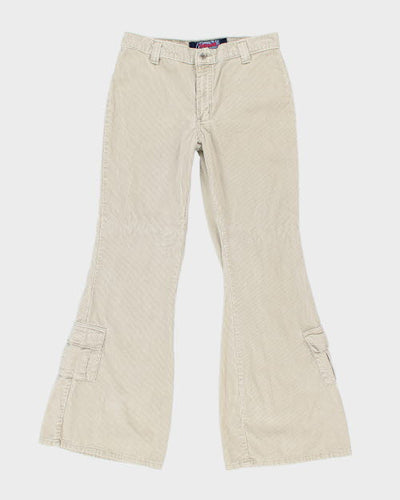 Y2k 00s Liquid Cord Flare Trousers - W32 L32