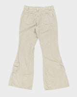 Y2k 00s Liquid Cord Flare Trousers - W32 L32