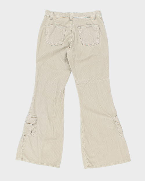 Y2k 00s Liquid Cord Flare Trousers - W32 L32