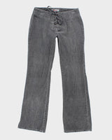 Y2k 00s Red Squared Lace-up Cord Trousers - W30 L32