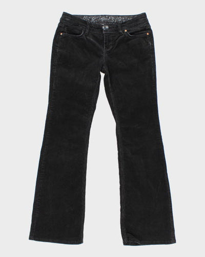 Black Corduroy Trousers - W29 L30