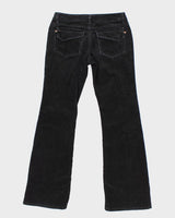 Black Corduroy Trousers - W29 L30