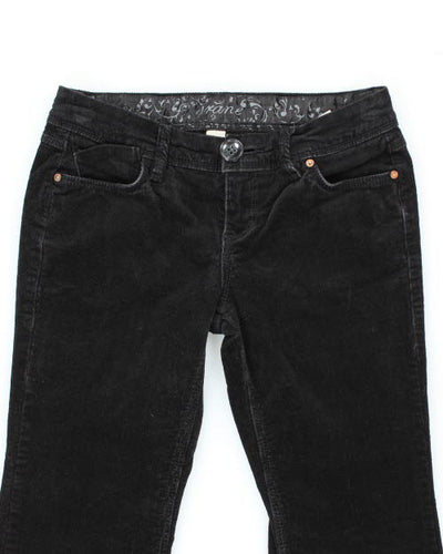 Black Corduroy Trousers - W29 L30