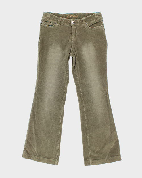 Girl Friend Khaki Corduroy Trousers - W29 L28