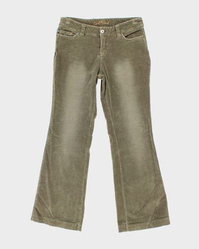 Girl Friend Khaki Corduroy Trousers - W29 L28