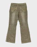 Girl Friend Khaki Corduroy Trousers - W29 L28