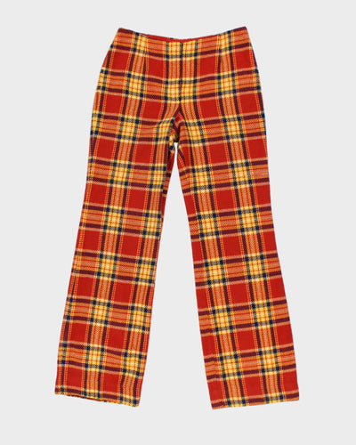 Vintage 70s Pandora Checked Wool Trousers - W30 L31