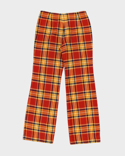 Vintage 70s Pandora Checked Wool Trousers - W30 L31