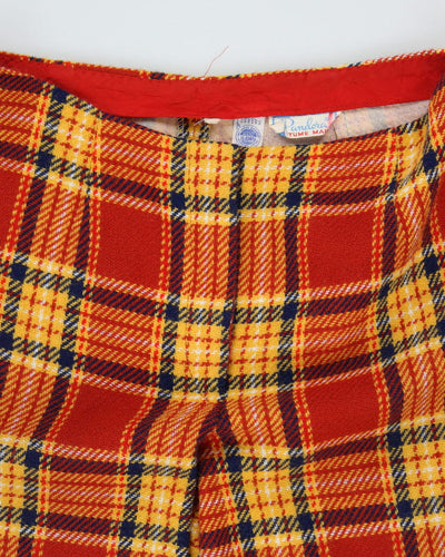 Vintage 70s Pandora Checked Wool Trousers - W30 L31