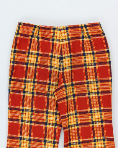 Vintage 70s Pandora Checked Wool Trousers - W30 L31
