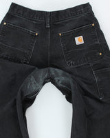 Carhartt Black Double Knee Carpenter Trousers - W30 L32