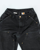 Carhartt Black Double Knee Carpenter Trousers - W30 L32