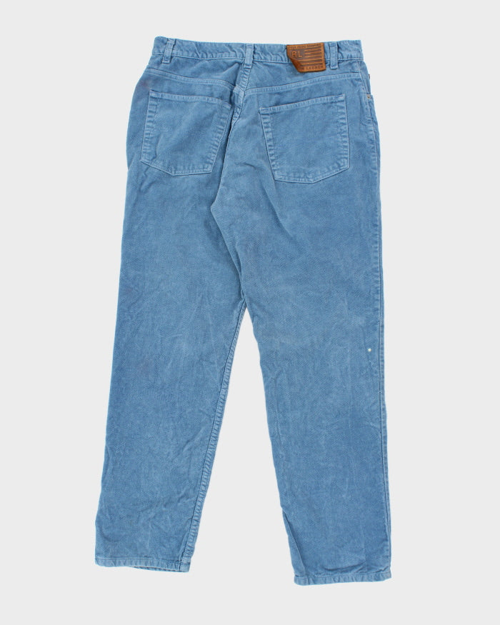 Vintage 90s Ralph Lauren Polo Jeans Blue Corduroy Trousers - W34
