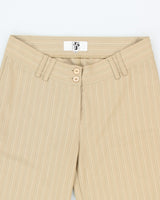 Vintage 90s Brown Stripe Trousers - W30 L33