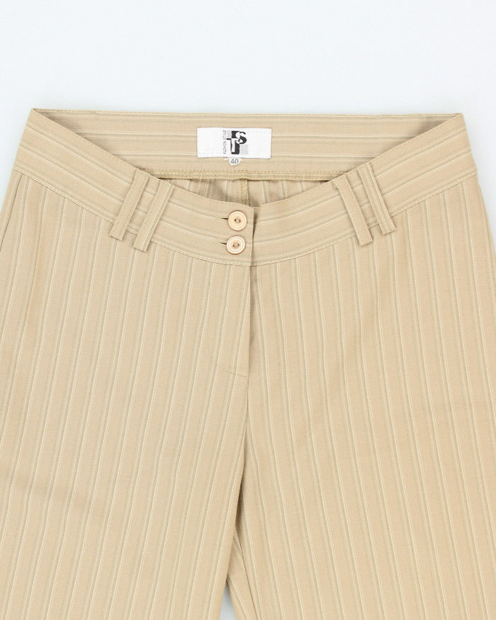 Vintage 90s Brown Stripe Trousers - W30 L33