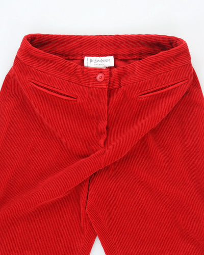 Vintage 90's Yves Saint Laurent Hight Waisted Corduroy Trousers - W24 L29