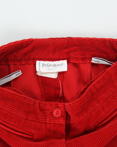 Vintage 90's Yves Saint Laurent Hight Waisted Corduroy Trousers - W24 L29