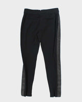 Vintage 90's Women's Tom Ford Faux Leather Striped Suit Trousers - W30 L26